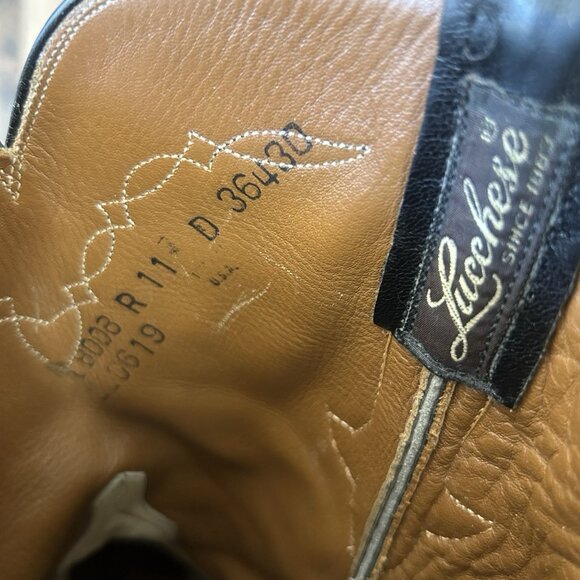 Lucchese Classics L8008 Vintage Ostrich Roper Western Cowboy Boots Mens 11 D - Picture 6 of 12